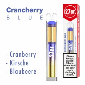27er ORIGINAL VAPE E-SHISHA 800 ZÜGE CRANCHERRY BLUE
