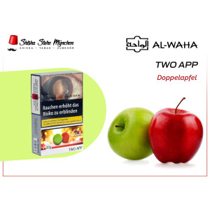AL WAHA SHISHA TABAK 25g - TWO APP ( Doppelapfel)
