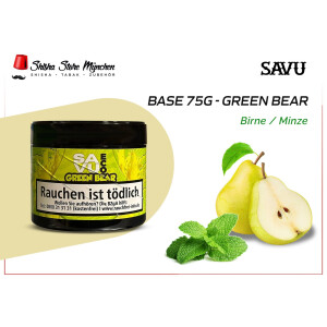 SAVU TABAK BASE 75g - GREEN BEAR